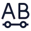 Segment icon with stroke sharp style