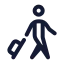 Selftransfer icon with stroke rounded style