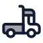 Semitruck icon with duotone standard style