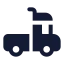 Semitruck icon with solid standard style