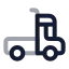Semitruck icon with twotone rounded style
