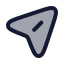 Send icon with duotone rounded style