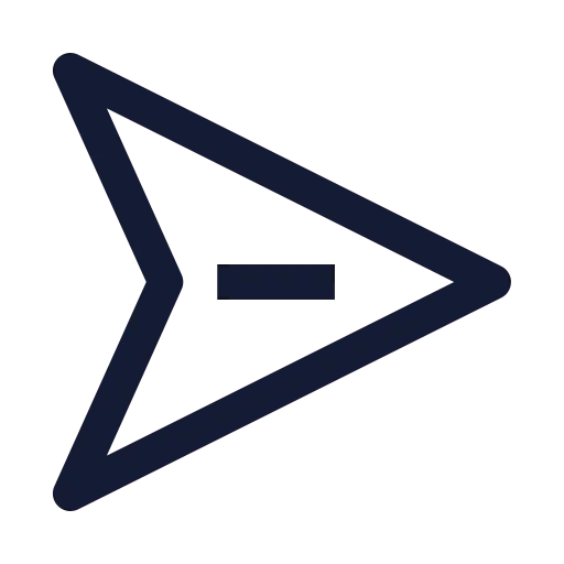 Send Horizontal Icon in Stroke Sharp style