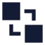 Sendtoback icon with solid sharp style