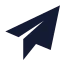 Sent icon with solid sharp style