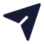 Sent icon with solid sharp style