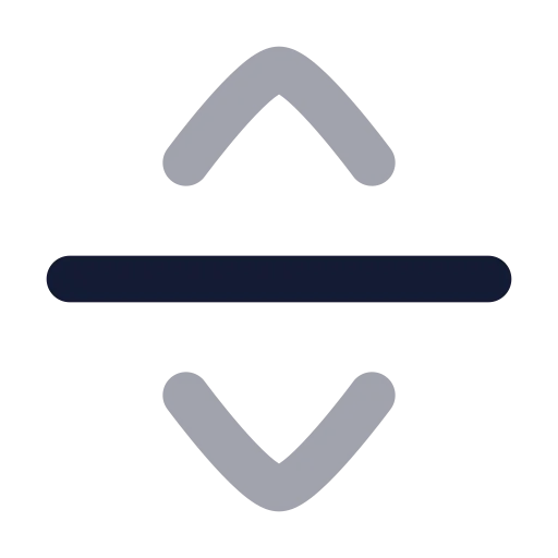 Separator Horizontal Icon in Bulk Rounded style