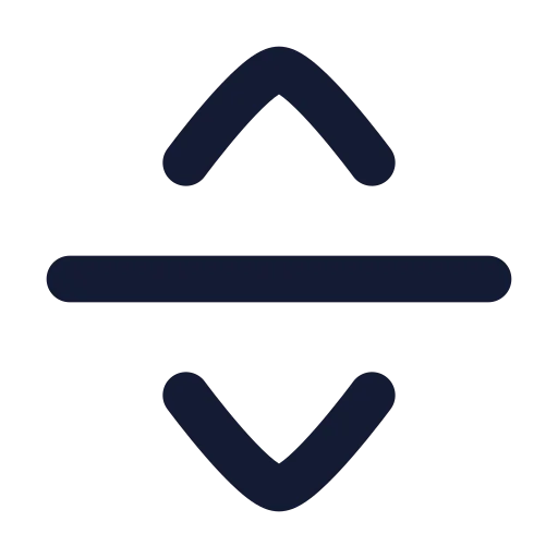 Separator Horizontal Icon in Solid Rounded style