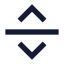 Separatorhorizontal icon with solid sharp style