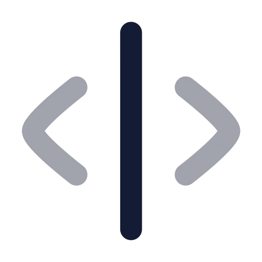 Separator Vertical Icon in Bulk Rounded style