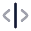 Separatorvertical icon with bulk rounded style