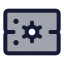 Servercog icon with duotone standard style