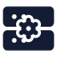 Servercog icon with solid standard style