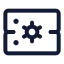 Servercog icon with stroke standard style