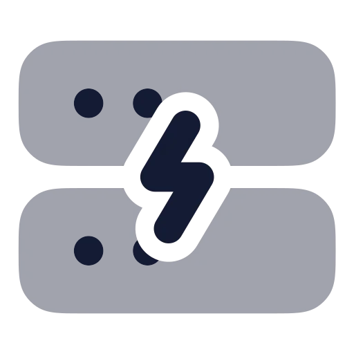 Server Crash Icon in Bulk Rounded style