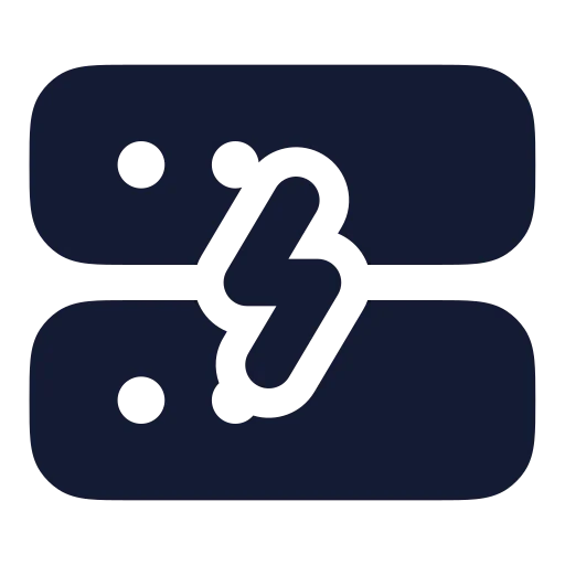 Server Crash Icon in Solid Rounded style