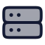 Server icon with duotone rounded style