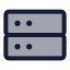Server icon with duotone standard style