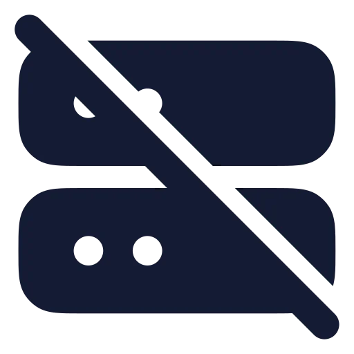 Server Off Icon in Solid Rounded style