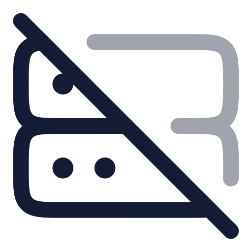 Server Off Icon in Twotone Rounded style