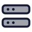 Serverstack icon with duotone rounded style