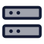 Serverstack icon with duotone standard style