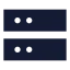 Serverstack icon with solid sharp style