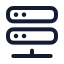 Serverstack icon with stroke rounded style