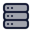 Serverstack icon with duotone rounded style
