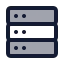 Serverstack icon with duotone standard style
