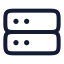 Server icon with stroke rounded style