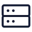 Server icon with stroke standard style