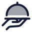 Servingfood icon with duotone rounded style
