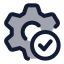 Settingdone icon with duotone standard style