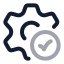Settingdone icon with twotone rounded style