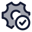 Settingdone icon with duotone standard style