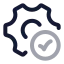Settingdone icon with twotone rounded style