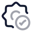 Settingdone icon with twotone rounded style
