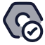 Settingdone icon with duotone rounded style