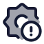 Settingerror icon with duotone standard style