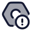 Settingerror icon with duotone rounded style