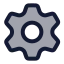 Settings icon with duotone rounded style