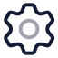 Settings icon with twotone rounded style