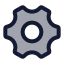 Settings icon with duotone rounded style