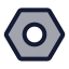 Settings icon with duotone standard style