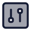Settings icon with duotone standard style
