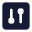 Settings icon with solid standard style