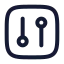 Settings icon with stroke rounded style