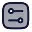 Settings icon with duotone rounded style