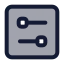Settings icon with duotone standard style